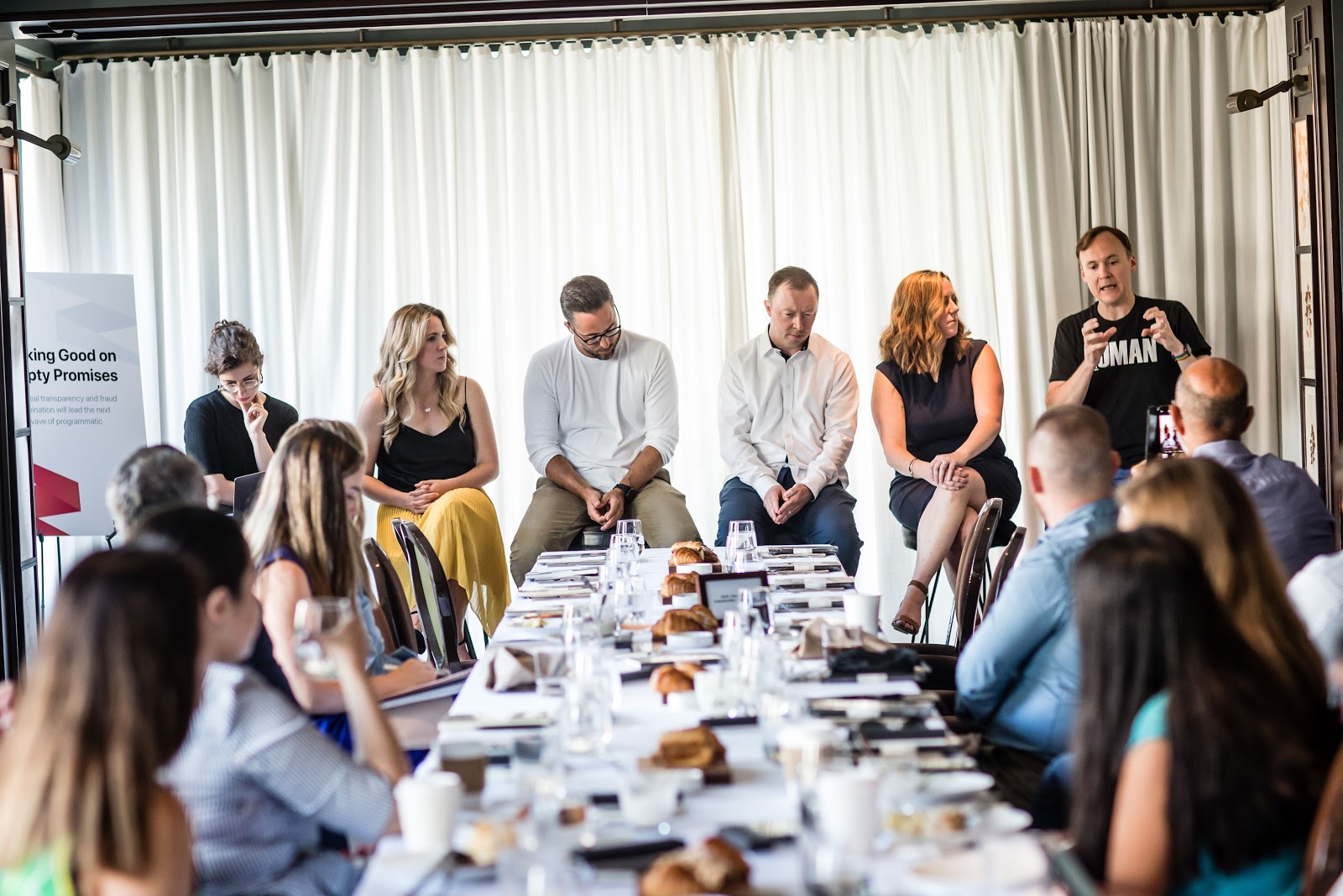 Adtech leaders participating in a panel discussion hosted by AdsLoom.net, focused on transparency and ecosystem reform.